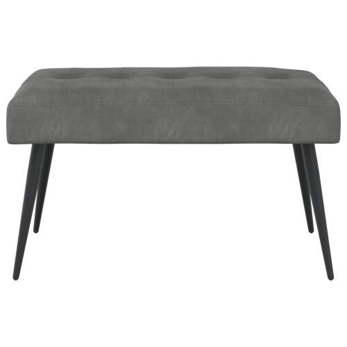 Klupa s gumbastim tkanjem Tamnosiva 80 x 40 x 46 cm Baršun - Tamnosiva 80 x 40 x 46 cm Cijena
