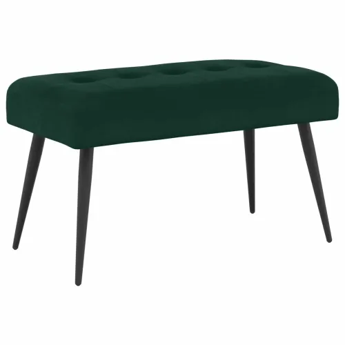 Klupa s gumbastim tkanjem Tamnozelena 80 x 40 x 46 cm Baršun - Tamnozelena 80 x 40 x 46 cm Cijena