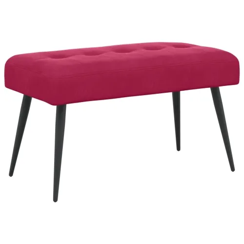 Klupa s gumbastim tkanjem Vinska crvena 80 x 40 x 46 cm Baršun - boja crnog vina 80 x 40 x 46 cm Cijena