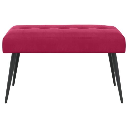 Klupa s gumbastim tkanjem Vinska crvena 80 x 40 x 46 cm Baršun - boja crnog vina 80 x 40 x 46 cm Cijena