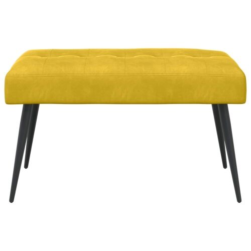 Klupa s gumbastim tkanjem Žuta 80 x 40 x 46 cm Baršun - Žuta 80 x 40 x 46 cm Cijena