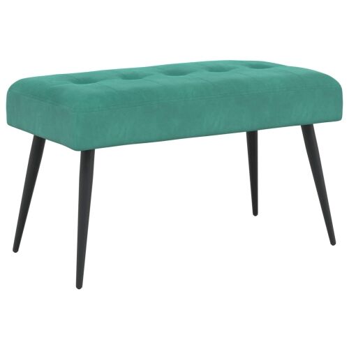 Klupa s gumbastim tkanjem Tirkizna 80 x 40 x 46 cm Baršun - Tirkizna 80 x 40 x 46 cm Cijena