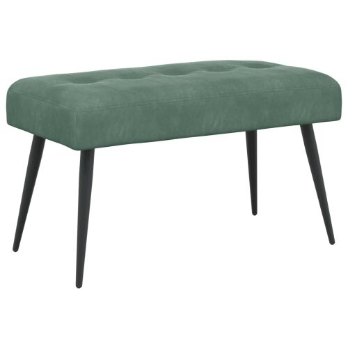Klupa s gumbastim tkanjem Morska zelena 80 x 40 x 46 cm Baršun - zelena boja mora 80 x 40 x 46 cm Cijena