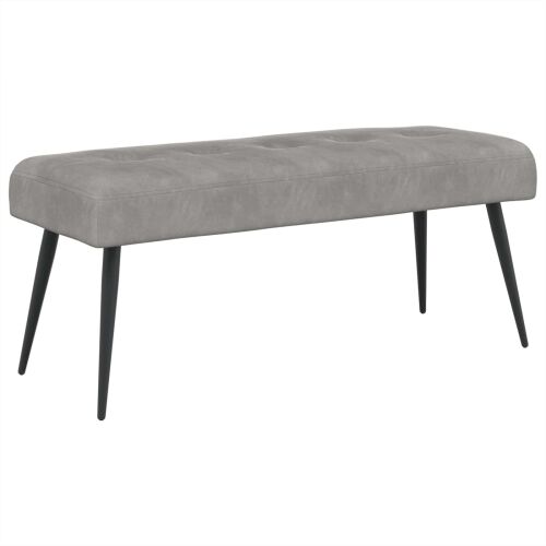 Klupa s gumbastim tkanjem Svjetlosiva 110 x 40 x 46 cm Baršun - Svjetlosiva 110 x 40 x 46 cm Cijena