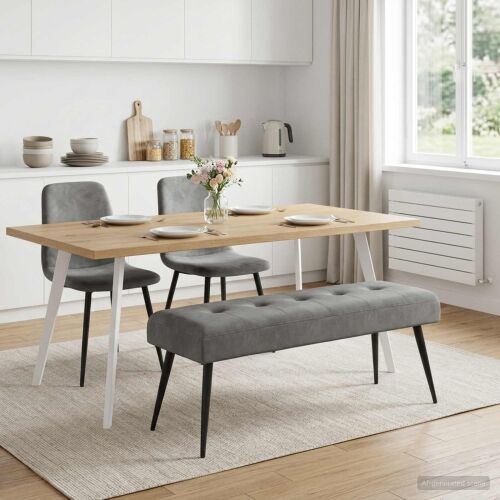 Klupa s gumbastim tkanjem Tamnosiva 110 x 40 x 46 cm Baršun - Tamnosiva 110 x 40 x 46 cm Cijena