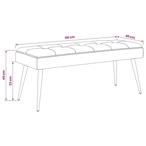 Klupa s gumbastim tkanjem Vinska crvena 110 x 40 x 46 cm Baršun - boja crnog vina 110 x 40 x 46 cm Cijena