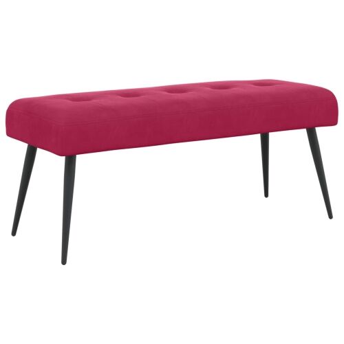 Klupa s gumbastim tkanjem Vinska crvena 110 x 40 x 46 cm Baršun - boja crnog vina 110 x 40 x 46 cm Cijena