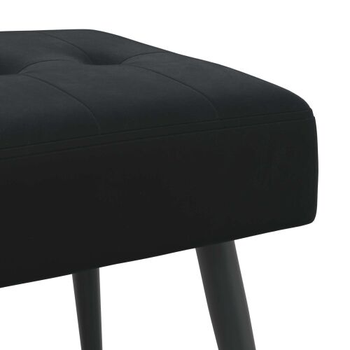 Klupa s gumbastim tkanjem Crna 110 x 40 x 46 cm Baršun - Crna 110 x 40 x 46 cm Cijena