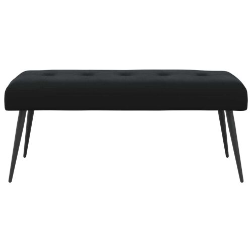 Klupa s gumbastim tkanjem Crna 110 x 40 x 46 cm Baršun - Crna 110 x 40 x 46 cm Cijena