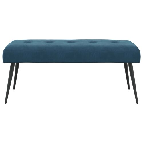 Klupa s gumbastim tkanjem Plava 110 x 40 x 46 cm Baršun - Plava 110 x 40 x 46 cm Cijena