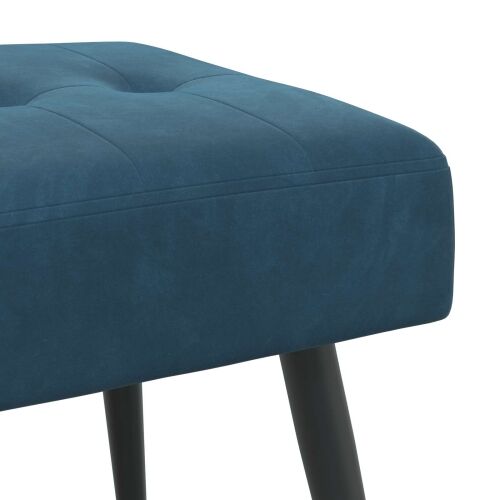 Klupa s gumbastim tkanjem Plava 110 x 40 x 46 cm Baršun - Plava 110 x 40 x 46 cm Cijena