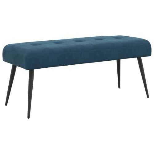 Klupa s gumbastim tkanjem Plava 110 x 40 x 46 cm Baršun - Plava 110 x 40 x 46 cm Cijena