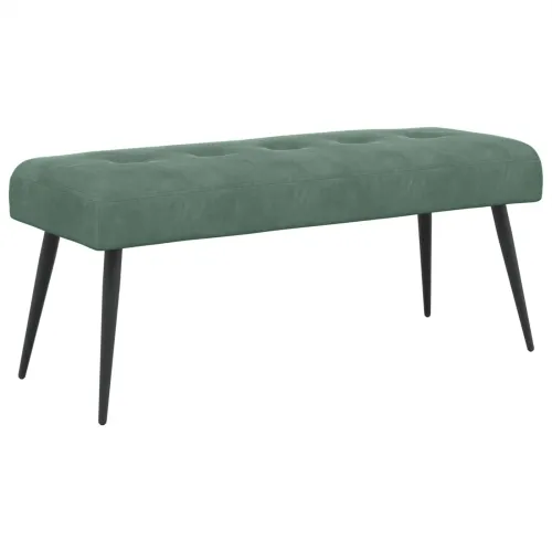 Klupa s gumbastim tkanjem Morska zelena 110 x 40 x 46 cm Baršun - zelena boja mora 110 x 40 x 46 cm Cijena
