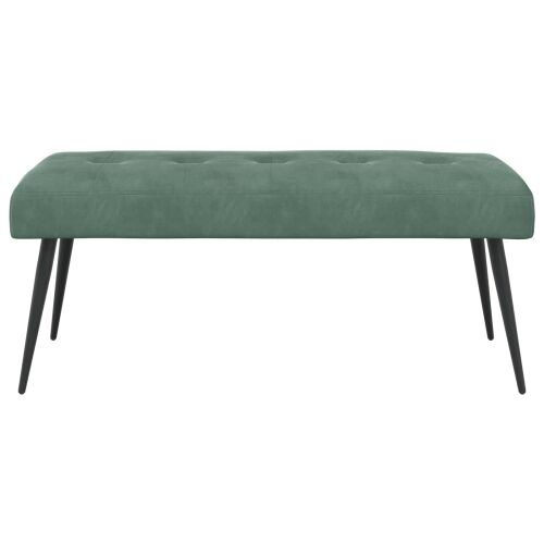 Klupa s gumbastim tkanjem Morska zelena 110 x 40 x 46 cm Baršun - zelena boja mora 110 x 40 x 46 cm Cijena