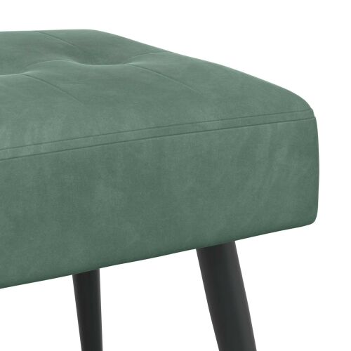 Klupa s gumbastim tkanjem Morska zelena 110 x 40 x 46 cm Baršun - zelena boja mora 110 x 40 x 46 cm Cijena