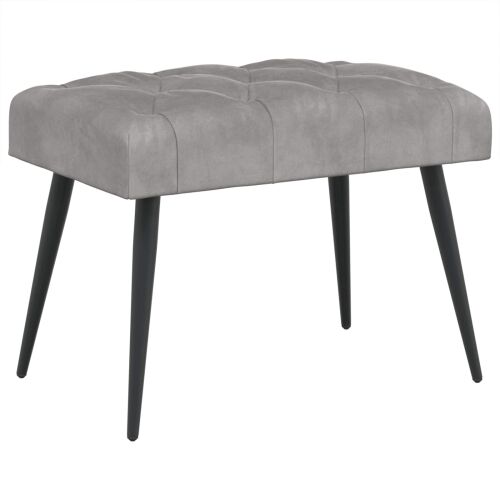 Klupa s gumbastim tkanjem Svjetlosiva 60 x 40 x 45 cm Baršun - Svjetlosiva 60 x 40 x 45 cm Cijena
