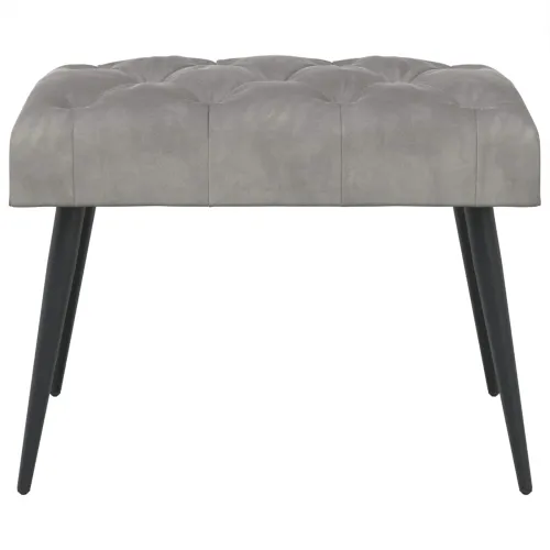 Klupa s gumbastim tkanjem Svjetlosiva 60 x 40 x 45 cm Baršun - Svjetlosiva 60 x 40 x 45 cm Cijena