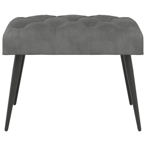 Klupa s gumbastim tkanjem Tamnosiva 60 x 40 x 45 cm Baršun - Tamnosiva 60 x 40 x 45 cm Cijena