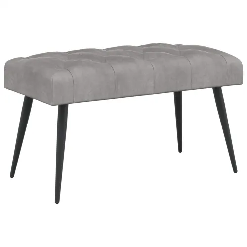 Klupa s gumbastim tkanjem Svjetlosiva 80 x 40 x 46 cm Baršun - Svjetlosiva 80 x 40 x 46 cm Cijena