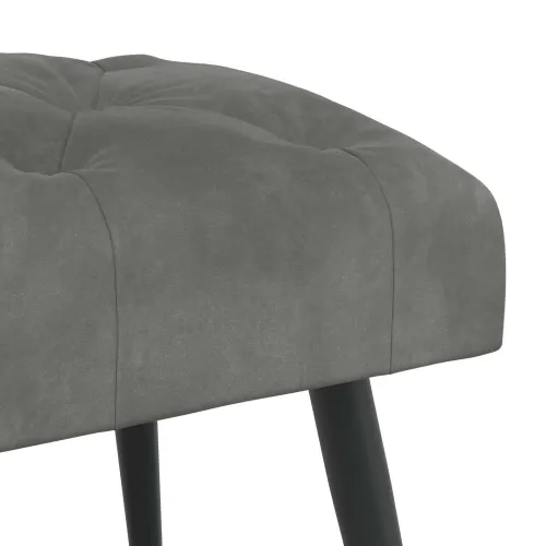 Klupa s gumbastim tkanjem Tamnosiva 80 x 40 x 46 cm Baršun - Tamnosiva 80 x 40 x 46 cm Cijena