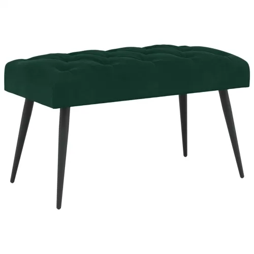 Klupa s gumbastim tkanjem Tamnozelena 80 x 40 x 46 cm Baršun - Tamnozelena 80 x 40 x 46 cm Cijena