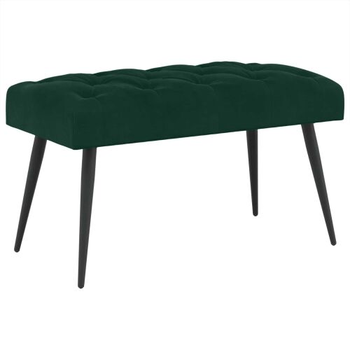 Klupa s gumbastim tkanjem Tamnozelena 80 x 40 x 46 cm Baršun - Tamnozelena 80 x 40 x 46 cm Cijena