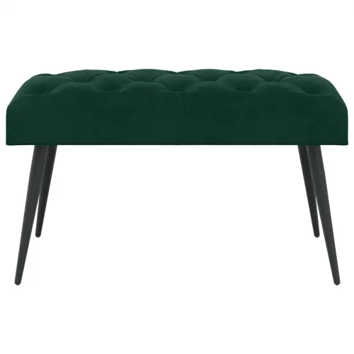 Klupa s gumbastim tkanjem Tamnozelena 80 x 40 x 46 cm Baršun - Tamnozelena 80 x 40 x 46 cm Cijena