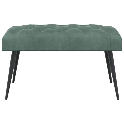 Klupa s gumbastim tkanjem Morska zelena 80 x 40 x 46 cm Baršun - zelena boja mora 80 x 40 x 46 cm Cijena
