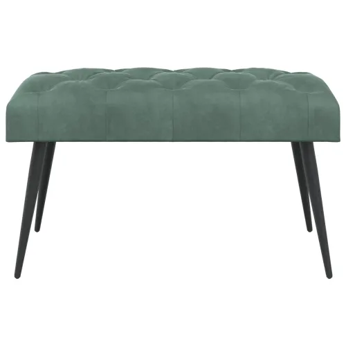 Klupa s gumbastim tkanjem Morska zelena 80 x 40 x 46 cm Baršun - zelena boja mora 80 x 40 x 46 cm Cijena