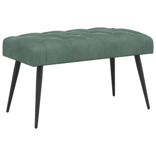 Klupa s gumbastim tkanjem Morska zelena 80 x 40 x 46 cm Baršun - zelena boja mora 80 x 40 x 46 cm Cijena