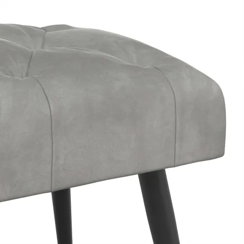 Klupa s gumbastim tkanjem Svjetlosiva 110 x 40 x 46 cm Baršun - Svjetlosiva 110 x 40 x 46 cm Cijena