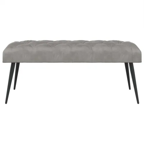 Klupa s gumbastim tkanjem Svjetlosiva 110 x 40 x 46 cm Baršun - Svjetlosiva 110 x 40 x 46 cm Cijena