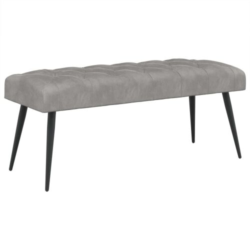Klupa s gumbastim tkanjem Svjetlosiva 110 x 40 x 46 cm Baršun - Svjetlosiva 110 x 40 x 46 cm Cijena