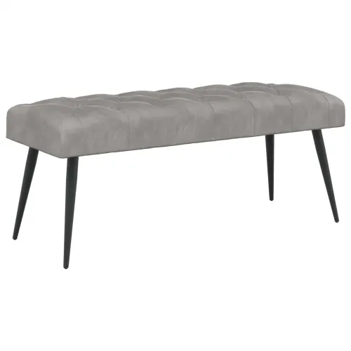 Klupa s gumbastim tkanjem Svjetlosiva 110 x 40 x 46 cm Baršun - Svjetlosiva 110 x 40 x 46 cm Cijena