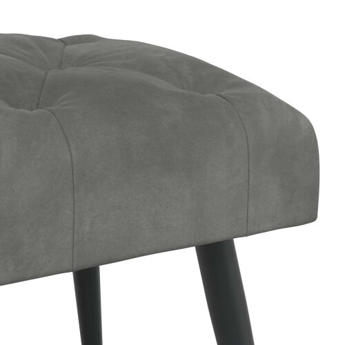 Klupa s gumbastim tkanjem Tamnosiva 110 x 40 x 46 cm Baršun - Tamnosiva 110 x 40 x 46 cm Cijena