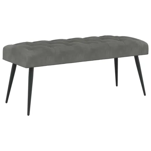 Klupa s gumbastim tkanjem Tamnosiva 110 x 40 x 46 cm Baršun - Tamnosiva 110 x 40 x 46 cm Cijena