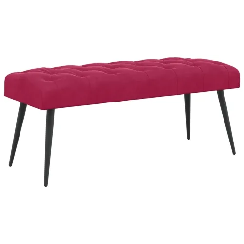 Klupa s gumbastim tkanjem Vinska crvena 110 x 40 x 46 cm Baršun - boja crnog vina 110 x 40 x 46 cm Cijena