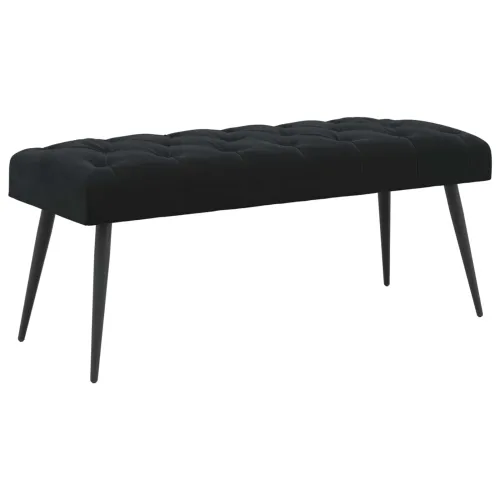 Klupa s gumbastim tkanjem Crna 110 x 40 x 46 cm Baršun - Crna 110 x 40 x 46 cm Cijena