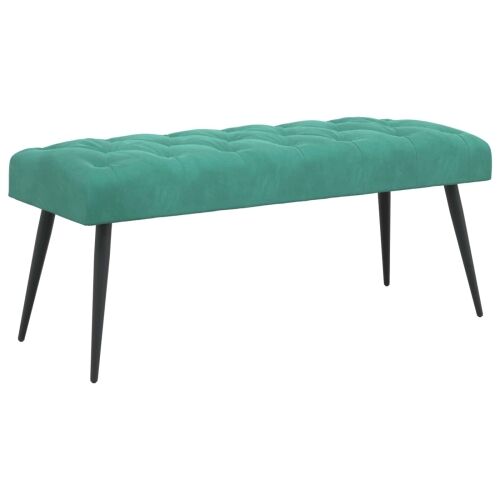 Klupa s gumbastim tkanjem Tirkizna 110 x 40 x 46 cm Baršun - Tirkizna 110 x 40 x 46 cm Cijena