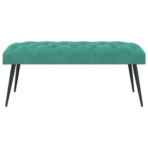 Klupa s gumbastim tkanjem Tirkizna 110 x 40 x 46 cm Baršun - Tirkizna 110 x 40 x 46 cm Cijena
