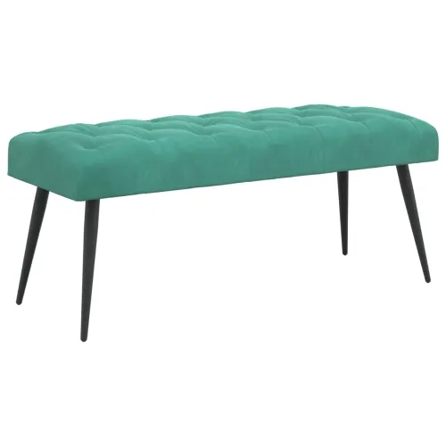 Klupa s gumbastim tkanjem Tirkizna 110 x 40 x 46 cm Baršun - Tirkizna 110 x 40 x 46 cm Cijena
