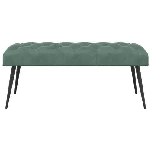 Klupa s gumbastim tkanjem Morska zelena 110 x 40 x 46 cm Baršun - zelena boja mora 110 x 40 x 46 cm Cijena