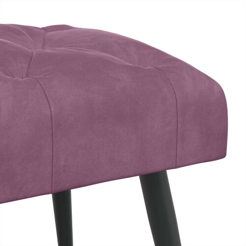 Klupa s gumbastim tkanjem Ljubičasta 110 x 40 x 46 cm Baršun - Ljubičasta 110 x 40 x 46 cm Cijena