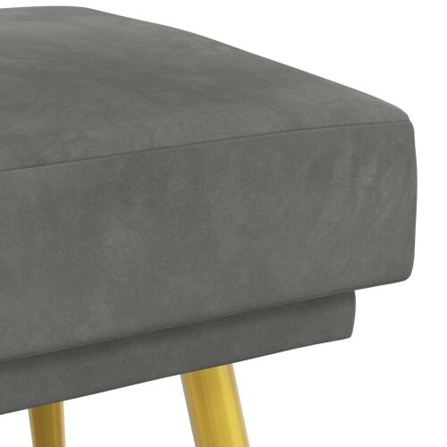 Klupa s dvostrukim slojem Tamnosiva 120 x 45 x 46 cm Baršun - Tamnosiva Cijena