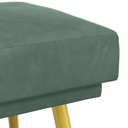 Klupa s dvostrukim slojem Morska zelena 120 x 45 x 46 cm Baršun - zelena boja mora Cijena