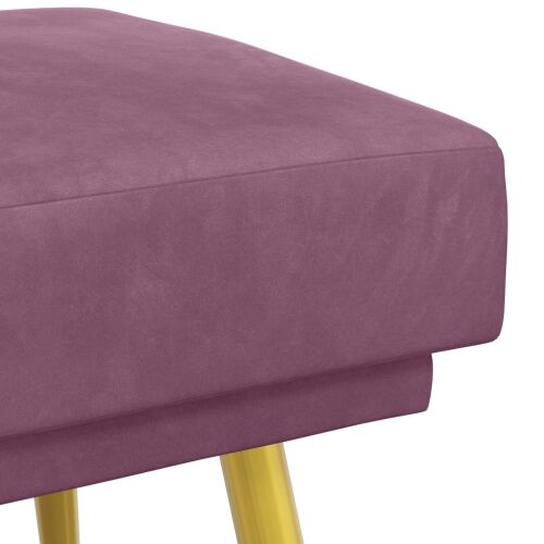Klupa s dvostrukim slojem Ljubičasta 120 x 45 x 46 cm Baršun - Ljubičasta Cijena