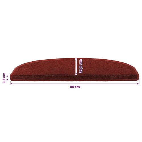 Samoljepljivi stepenasti ulošci 15 kom. 80 x 24,5 x 3,5 cm - Bordo crvena 80 x 24,5 x 3,5 cm 15 Cijena