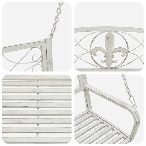 Ljuljačka Čelik 110,5 x 59 x 55 cm Antič White - antično bijela 110,5 x 59 x 55 cm Cijena