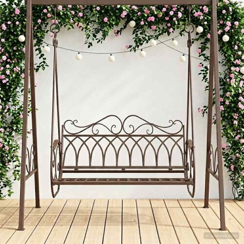 Ljuljačka Čelik 112 x 60 x 126,5 cm Antikno smeđa - antička smeđa 112 x 60 x 126,5 cm Cijena