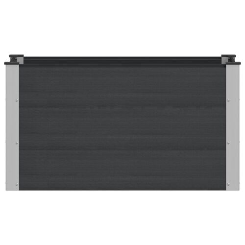 Povišena gredica - Vrtna gredica Crna 100 x 50 x 54 cm WPC i aluminij - 100 x 50 x 54 cm Crna Cijena